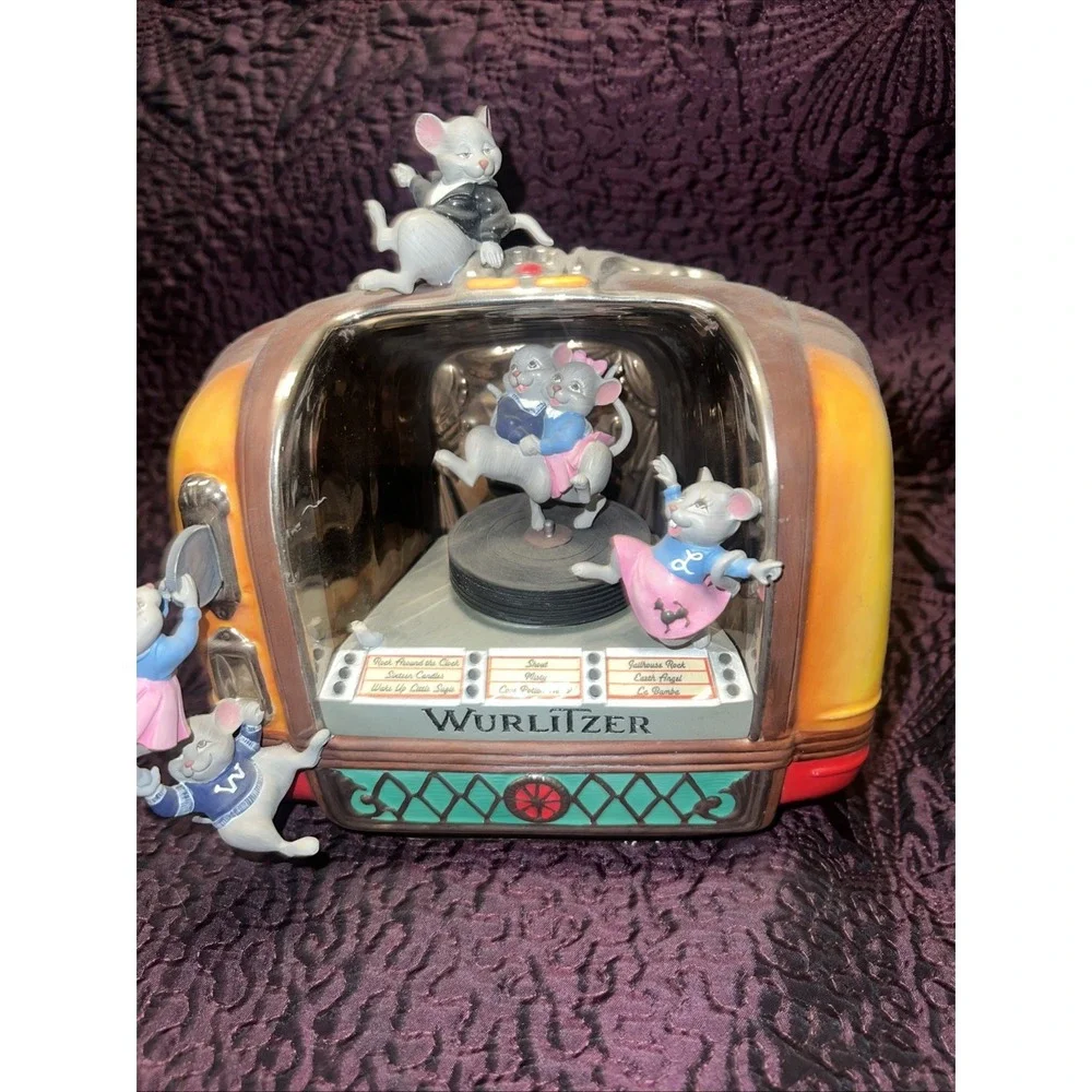 Franklin Mint‎ Jukebox Jamboree Vintage Rock Around The Clock Musical Mice Work